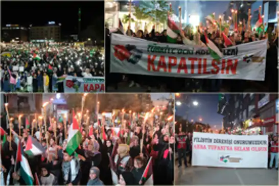 Van’da Gazze için meşaleli yürüyüş düzenlendi
