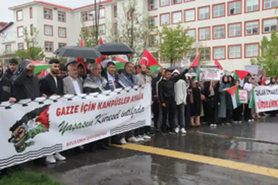 Bitlis Eren Üniversitesi'nde Gazze için kampüs intifadası başlatıldı