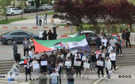Bingöl University students stage "Pedaling for Palestine" rally