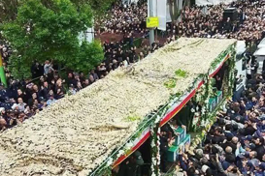 Mass gatherings in Tabriz for funeral of President Raisi and Foreign Minister