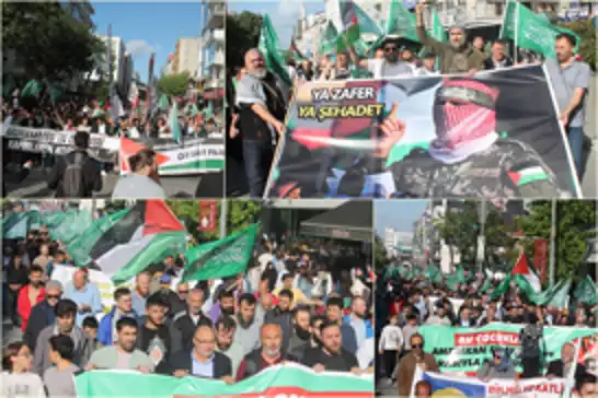 İşgal rejiminin Gazze'de sürdürdüğü saldırı ve katliamlar Ümraniye’de protesto edildi