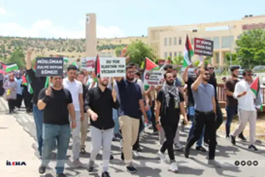 Artuklu University students rally against genocide in Gaza