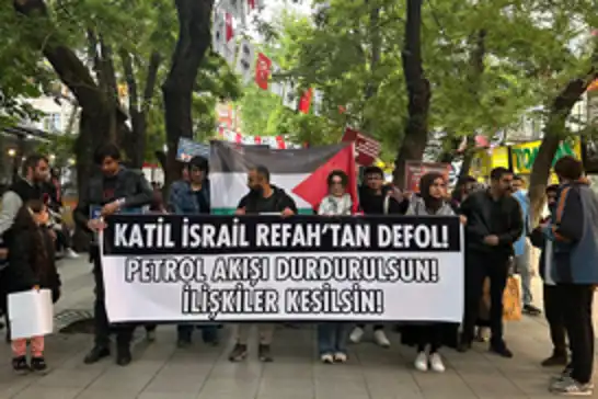 Ankara'da Refah katliamını protesto için yürüyüş düzenlendi