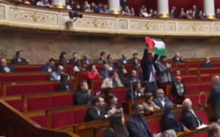 Filistin'i "devlet" olarak görmeyen Fransa'nın meclisinde açılan "Filistin Bayrağı" ceza getirdi