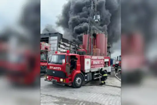 Aksaray'da yağ fabrikasında yangın