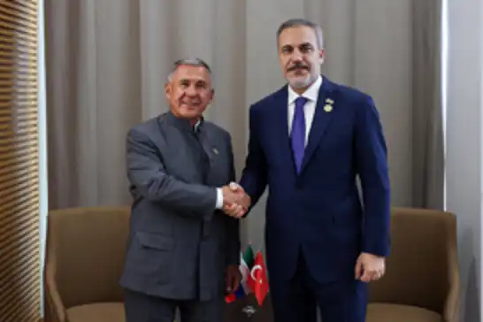 Dışişleri Bakanı Fidan, Tataristan Cumhurbaşkanı Minnihanov ile görüştü