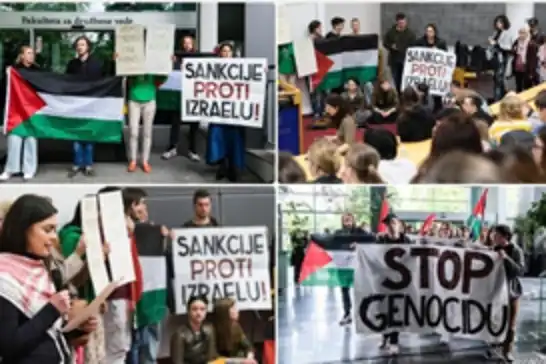 طلاب في سلوفينيا وبنغلاديش ينظمون مظاهرات داعمة لفلسطين