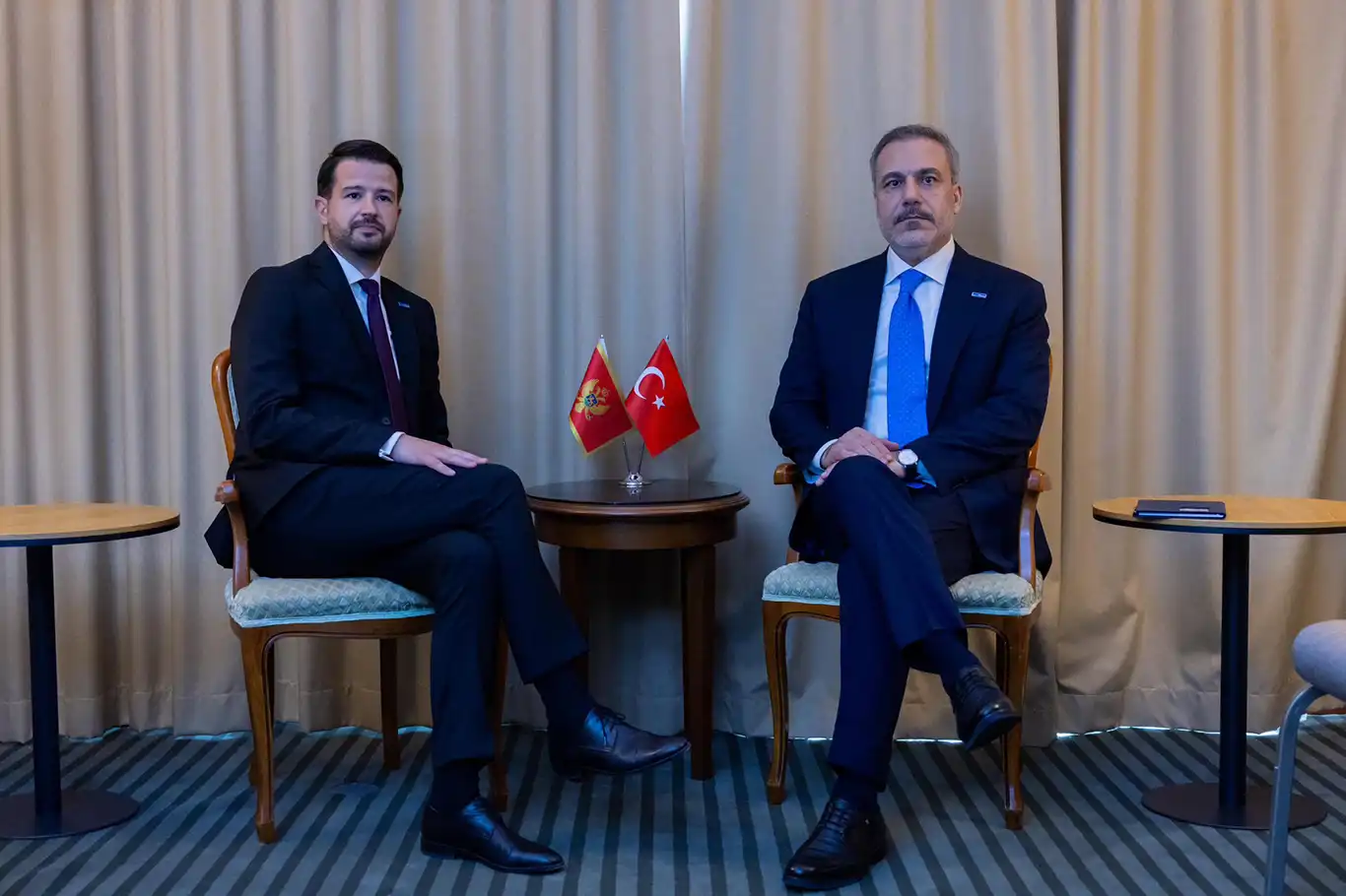 Turkish FM Hakan Fidan meets Montenegrin President Milatovic at SEECP summit Turkish FM Hakan Fidan meets Montenegrin President Milatovic at SEECP summit