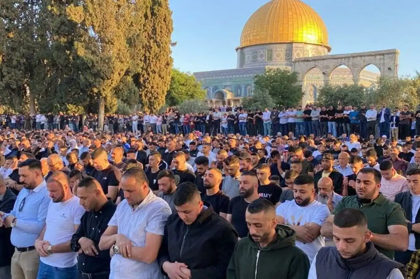 Over 40,000 worshippers attend Eid al-Adha prayers at Al-Aqsa Mosque amid Israeli restrictions