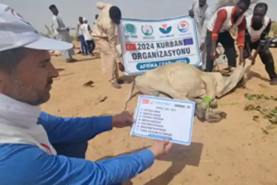 İslami kuruluşlar Çad'da kurban kesimi organizasyonu gerçekleştirdi