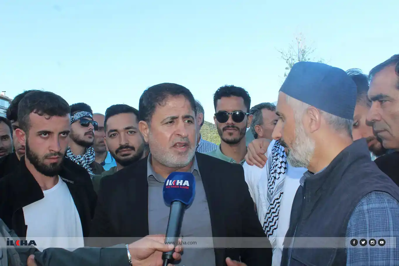 Hamas official Talal Nassar joins solidarity march in support of Gaza