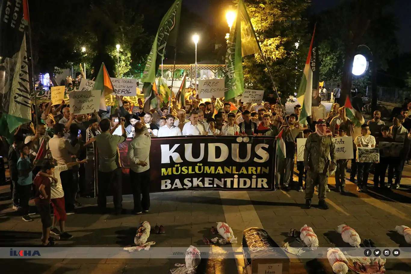 HÜDA PAR holds rally in Gaziantep to protest Israeli attacks on Gaza