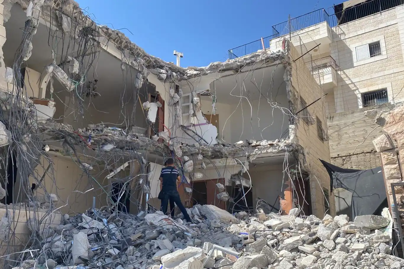Palestinian forced to demolish own home in Jabal Mukaber Palestinian forced to demolish own home in Jabal Mukaber