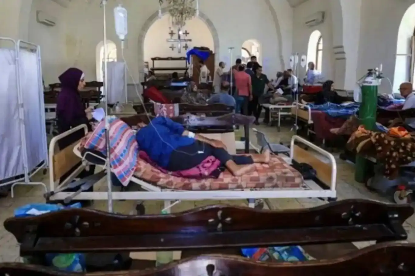 غزة..افتتاح مستشفى المعمداني بعد ارتكاب الصهاينة مجزر داخله غزة..افتتاح مستشفى المعمداني بعد ارتكاب الصهاينة مجزر داخله