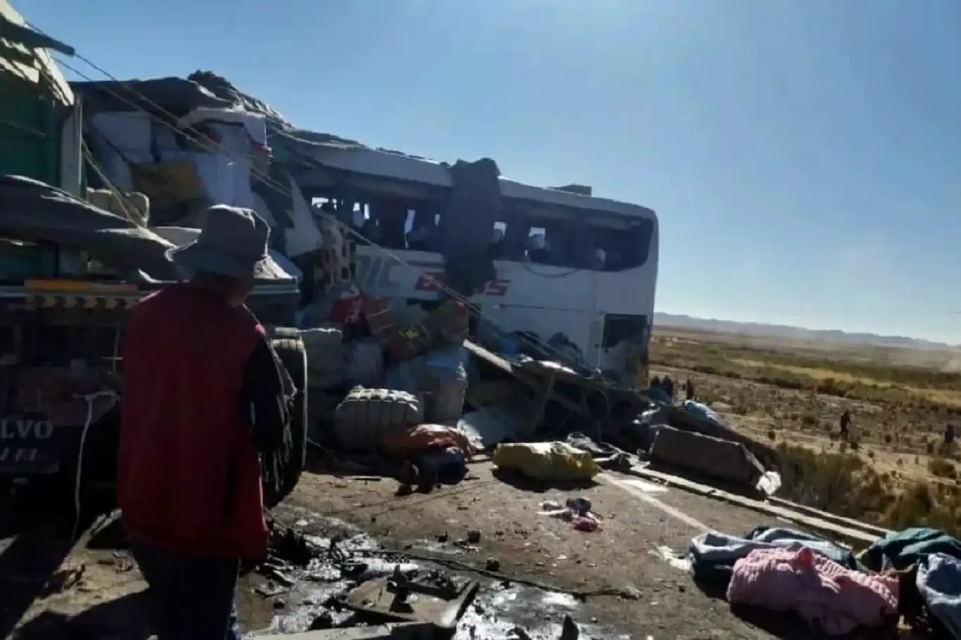 At least 22 dead after truck and bus collide in Bolivian Andes