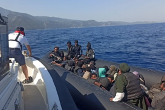 Turkish Coast Guard saves 33 migrants stranded at sea off Muğla coast