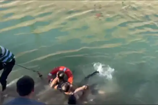 Sulama kanalına düşüp boğulma tehlikesi geçiren 13 yaşındaki çocuk kurtarıldı