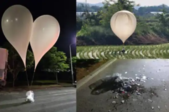Güney Kore'den Kuzey Kore'nin çöp balonlarına misilleme kararı