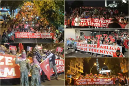 Ankara'da "Unutma Gazze’de Soykırım Devam Ediyor!" sloganıyla yürüyüş yapıldı