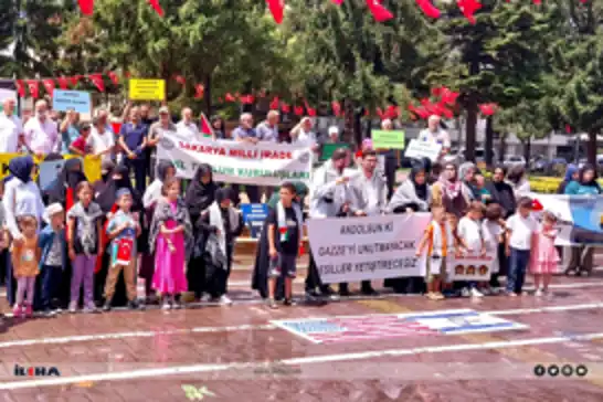Thousands rally in Sakarya against Israeli genocide and US congressional support