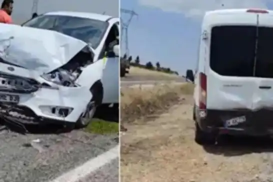 Siirt'te otomobil ile öğrenci minibüsü çarpıştı: 6 yaralı