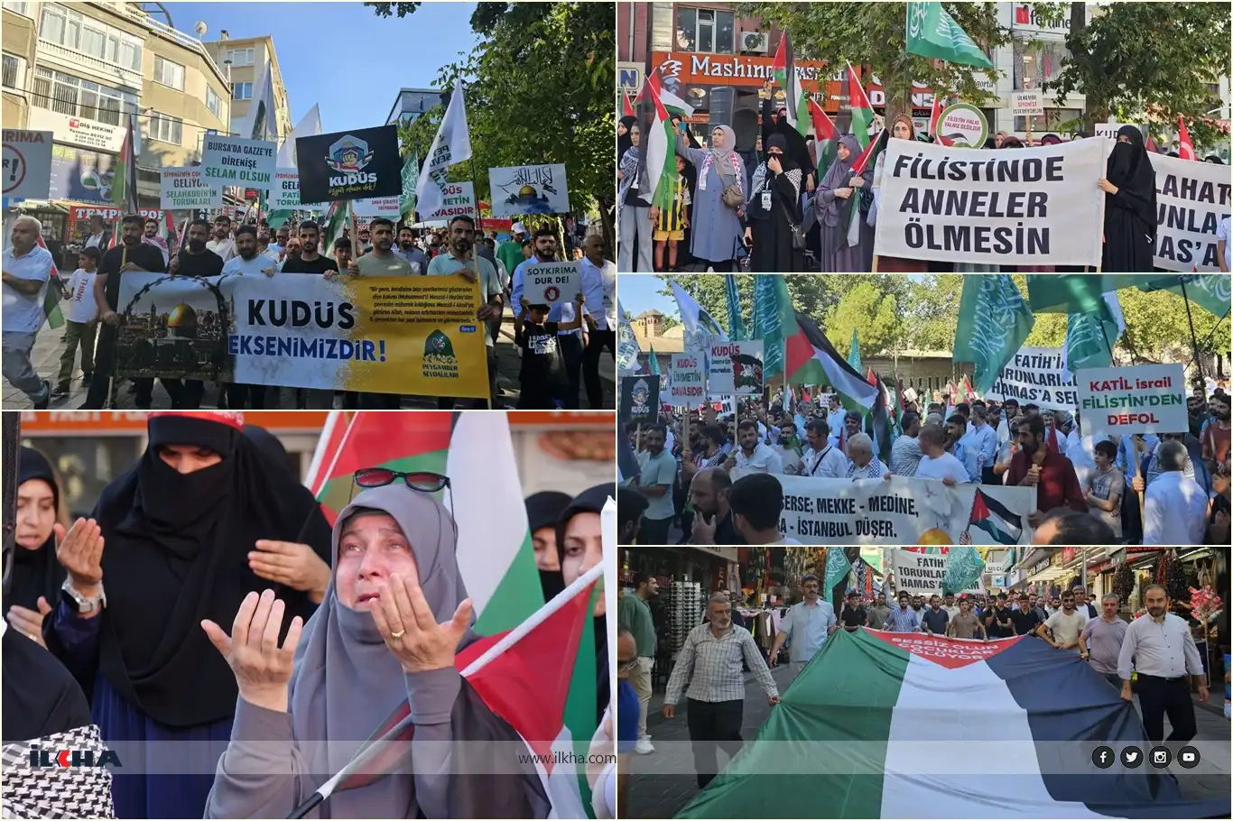 Hundreds in Bursa demand justice for Gaza, boycott Israeli goods