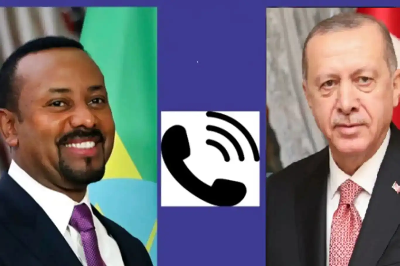 الرئيس أردوغان  يجري اتصالاً هاتفياً برئيس الوزراء الإثيوبي