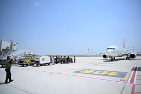 First flight lands at Çukurova International Airport