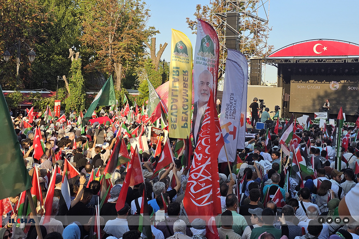 Hundreds of thousands rally in Istanbul to support Palestinian resistance Hundreds of thousands rally in Istanbul to support Palestinian resistance