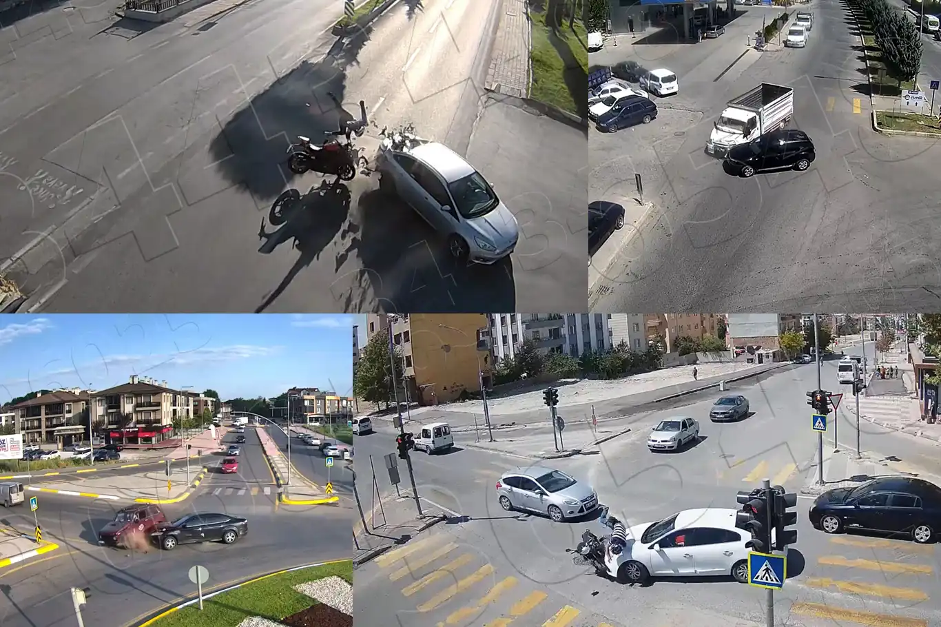 Ağustos ayında meydana gelen trafik kazaları kamera kayıtlarına yansıdı Ağustos ayında meydana gelen trafik kazaları kamera kayıtlarına yansıdı
