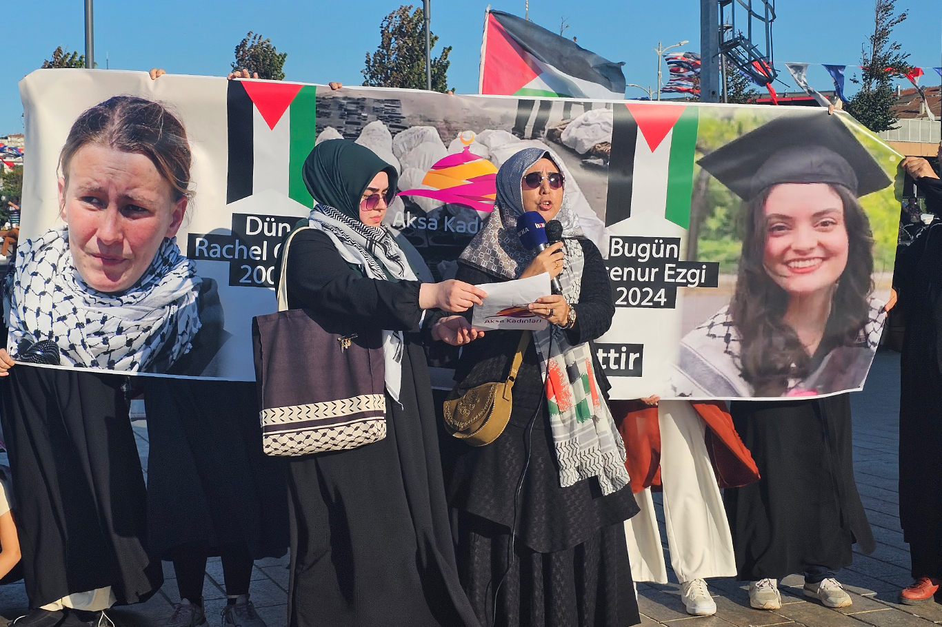 Kadınlar işgal rejiminin katlettiği Ayşenur Ezgi Eygi için toplandı