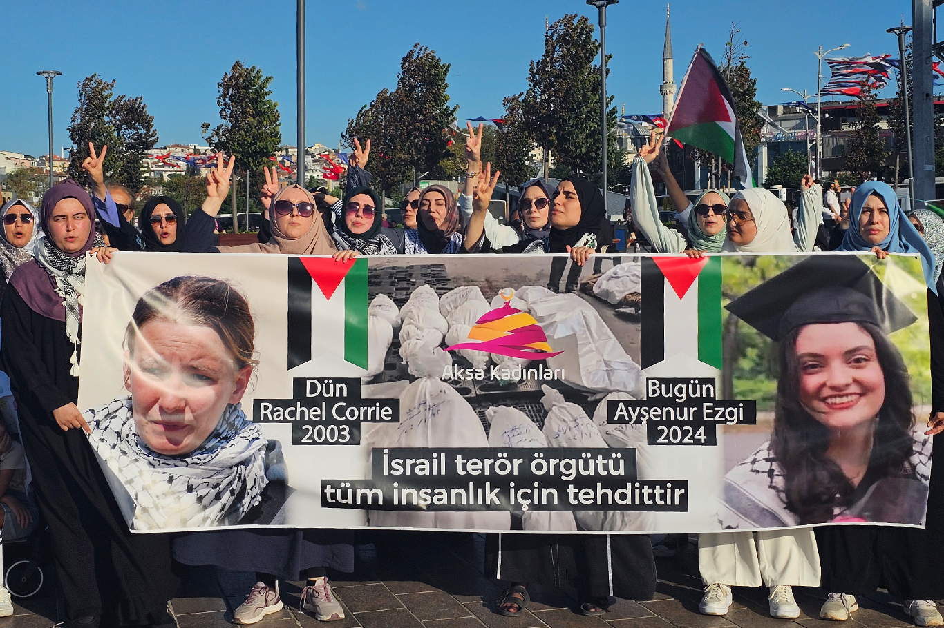 Kadınlar işgal rejiminin katlettiği Ayşenur Ezgi Eygi için toplandı