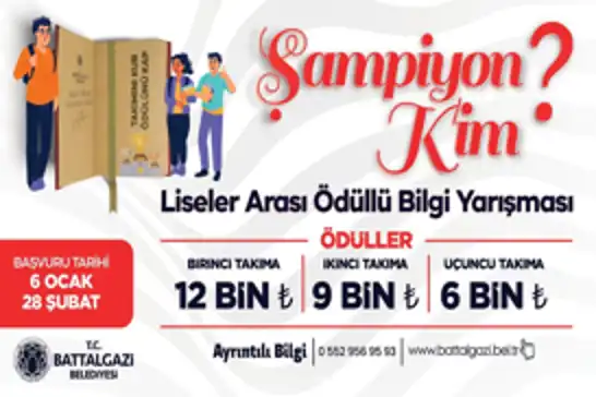 Battalgazi Belediyesi'nden liseler arası bilgi yarışması