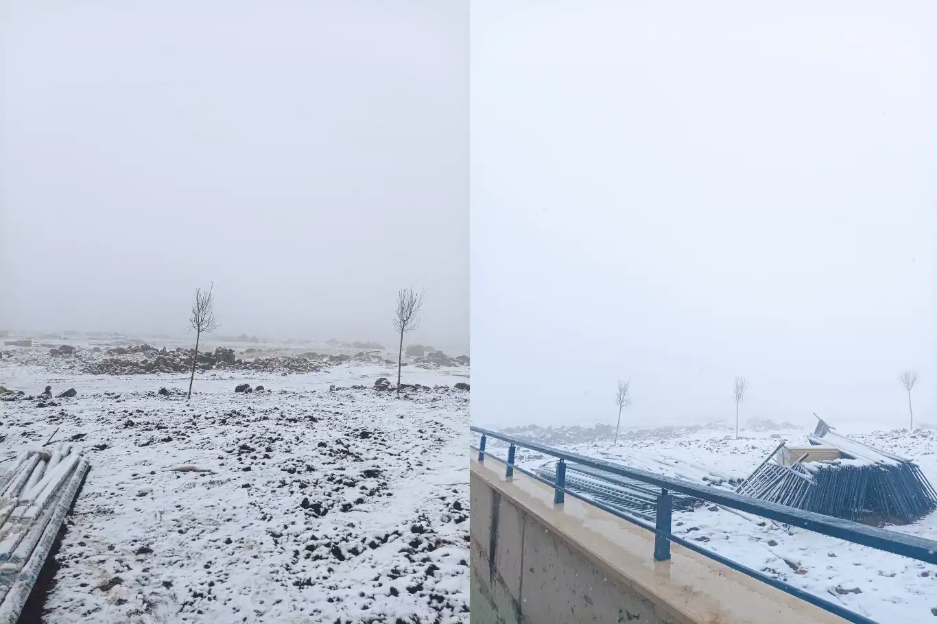 Şanlıurfa'nın yüksek kesimlerine kar yağdı Şanlıurfa'nın yüksek kesimlerine kar yağdı