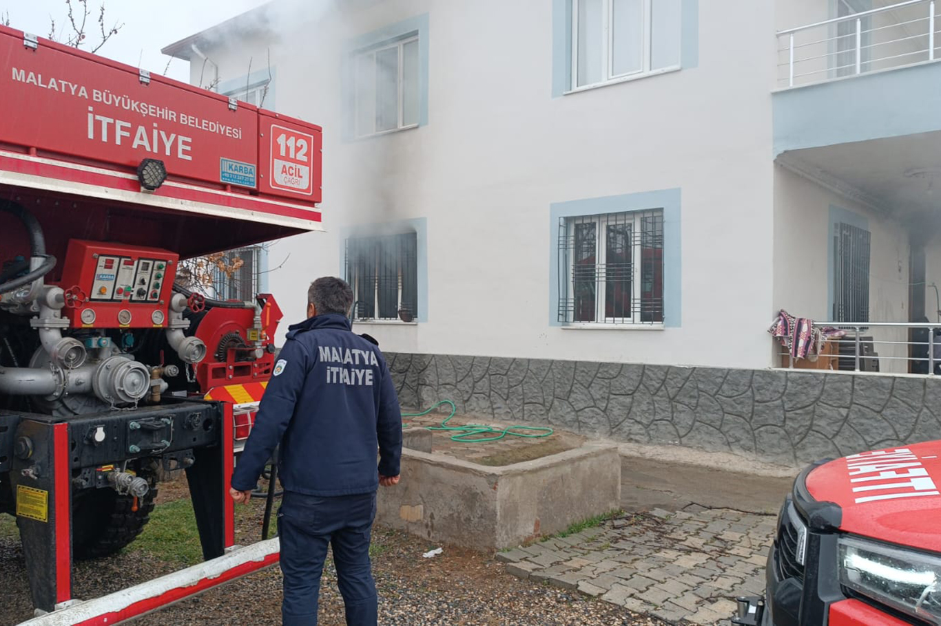 Malatya'da ev yangını
