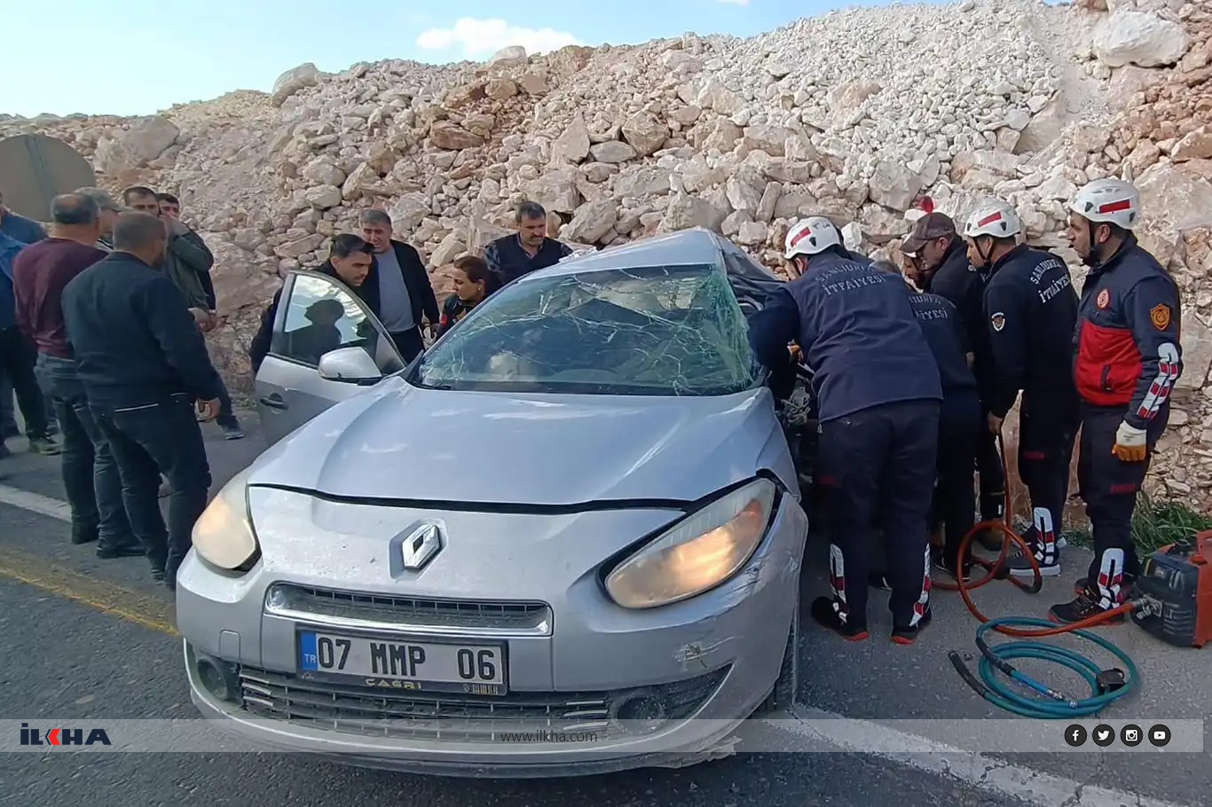 Li Rihayê tir û wesayîtek li hev qelibîn: 1 birîndar