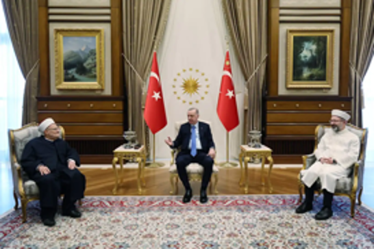 Erdoğan hosts al-Aqsa Mosque Imam Sheikh Ekrima Sabri in Ankara