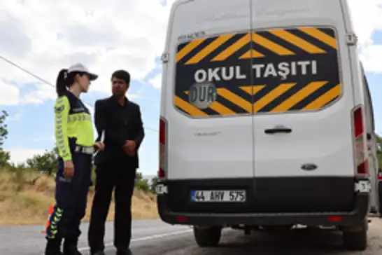 Malatya'da okul servislerine denetim 