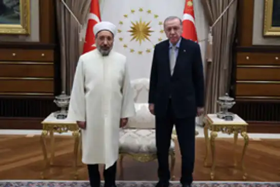 Cumhurbaşkanı Erdoğan, Diyanet İşleri Başkanı Arpaguş'u kabul etti