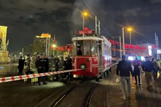 İstanbul'da tramvayda yangın çıktı