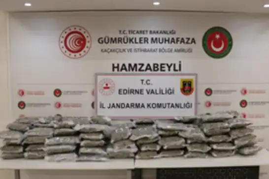 Hamzabeyli Gümrük Sahası'nda 105,2 kilogram uyuşturucu ele geçirildi