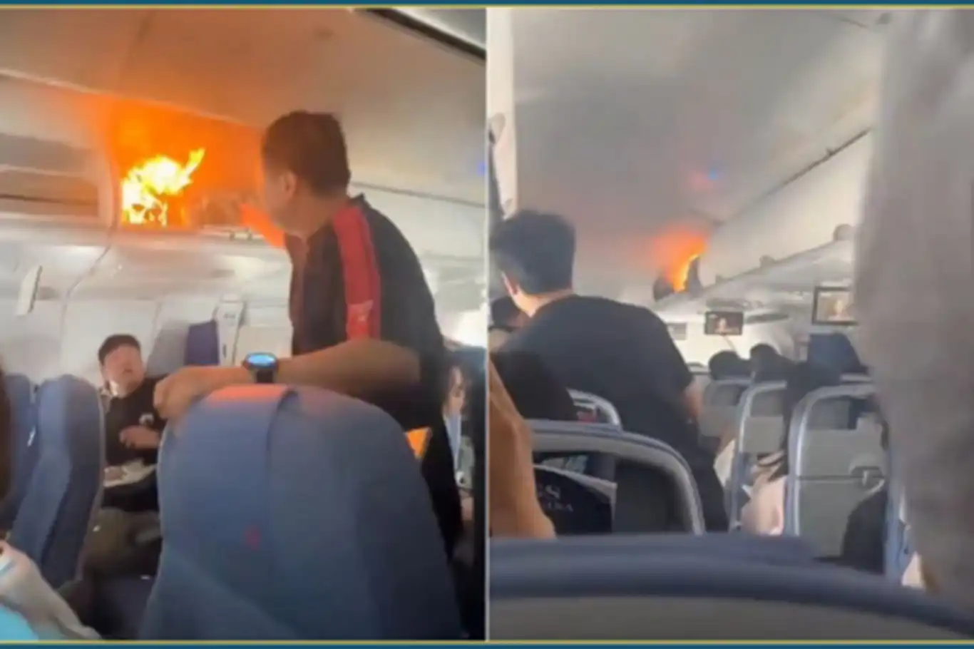 Lityum bataryanın alev alması sonucu yolcu uçağı acil iniş yaptı Lityum bataryanın alev alması sonucu yolcu uçağı acil iniş yaptı