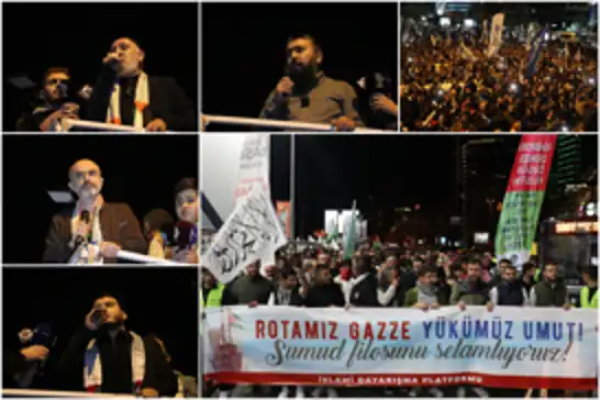 İstanbul'da binler Sumud Filosu için toplandı