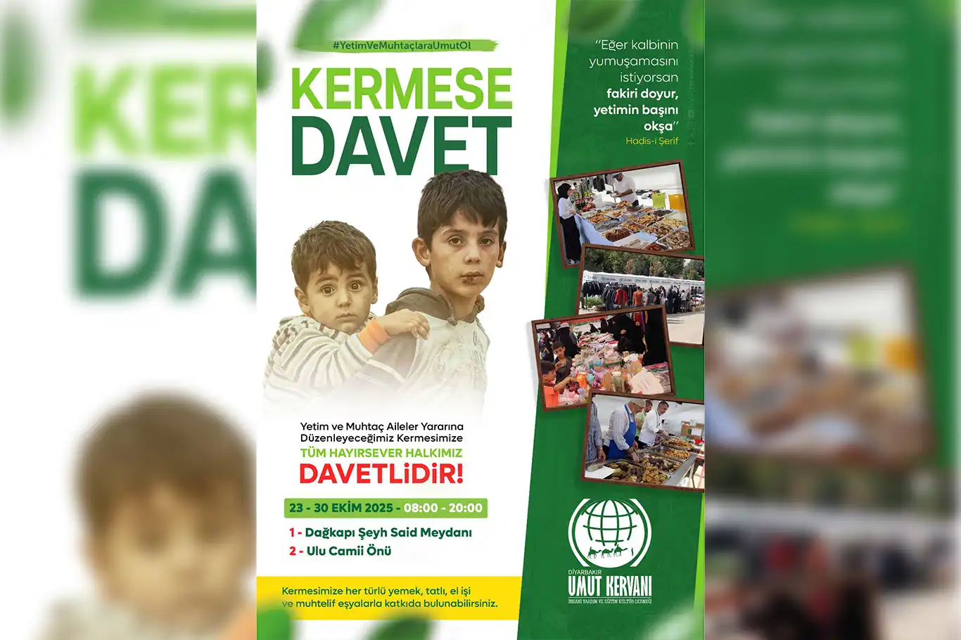 Diyarbakır'da ihtiyaç sahibi aileler yararına kermese davet! Diyarbakır'da ihtiyaç sahibi aileler yararına kermese davet!