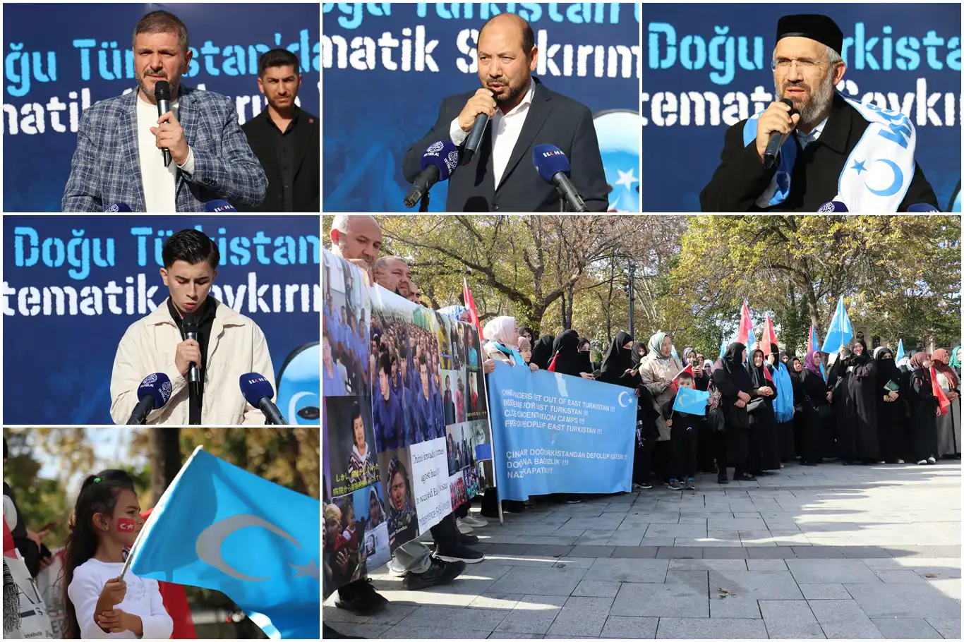Doğu Türkistan'da yaşanan zulümler için Saraçhane'de basın açıklaması Doğu Türkistan'da yaşanan zulümler için Saraçhane'de basın açıklaması