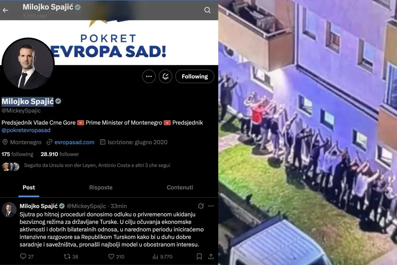 Montenegro suspends visa-free regime for Turkish citizens after violent incident in Podgorica