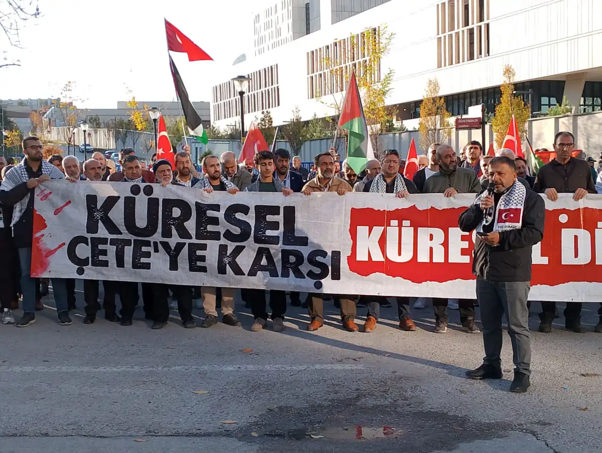 ABD Büyükelçiliği önünde protesto: Ateşkesi ihlal eden katiller hesap vermeli