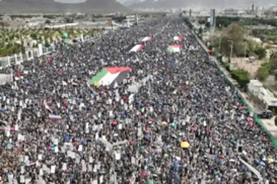 Yemen Gazze'ye destek için yine sahnedeydi
