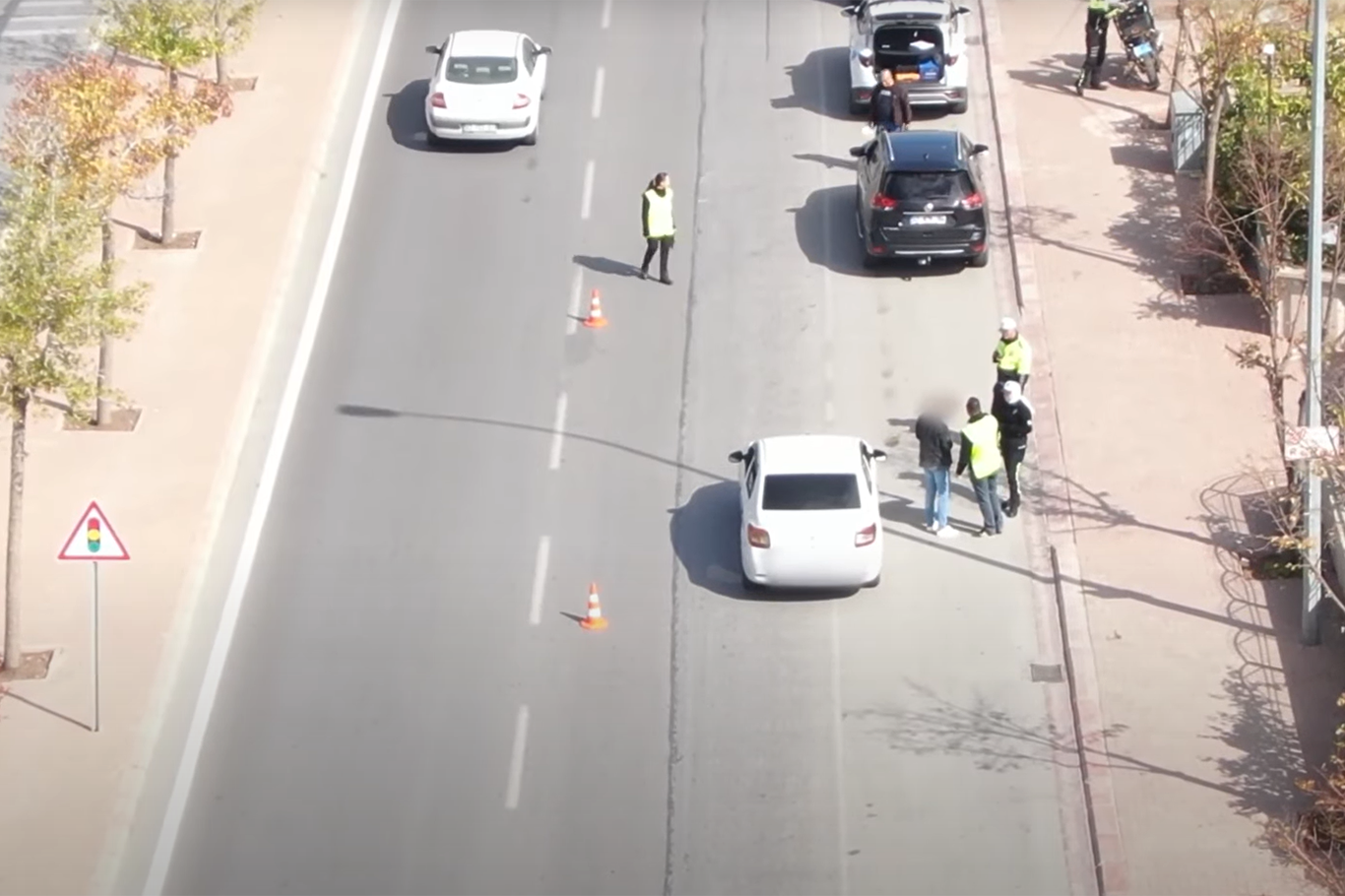 Konya’da dron destekli trafik denetimi Konya’da dron destekli trafik denetimi