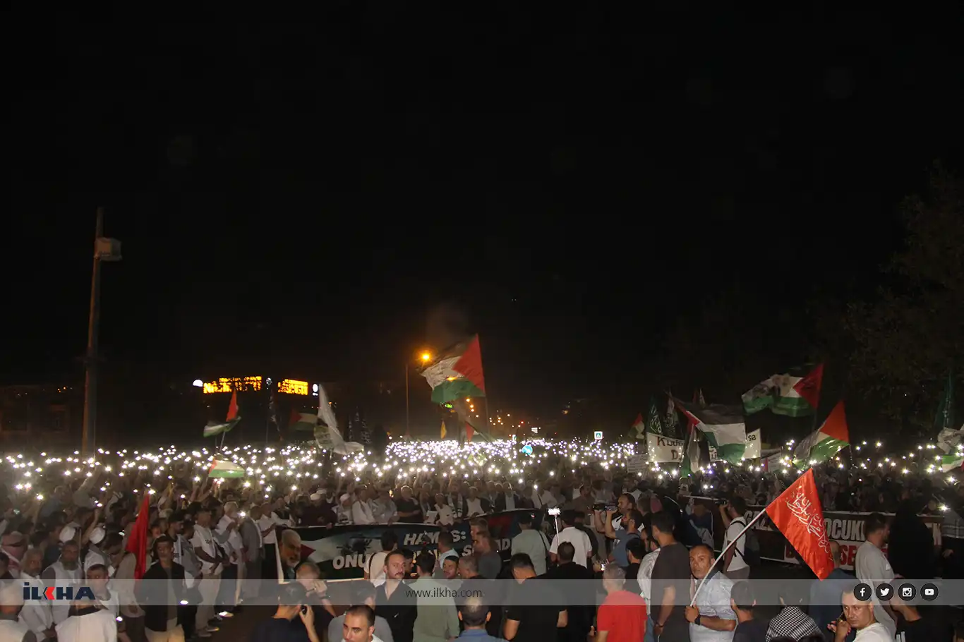 Thousands in Diyarbakır march in solidarity with Gaza on anniversary of Operation Al-Aqsa Flood